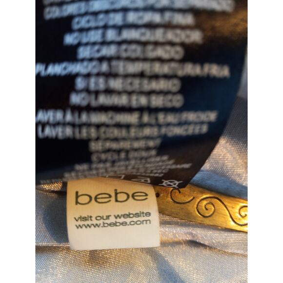 2B BEBE Colorful Graphic Sleeveless Ruffle Dress Extra Small XS Cute Bright Fun - Picture 9 of 9